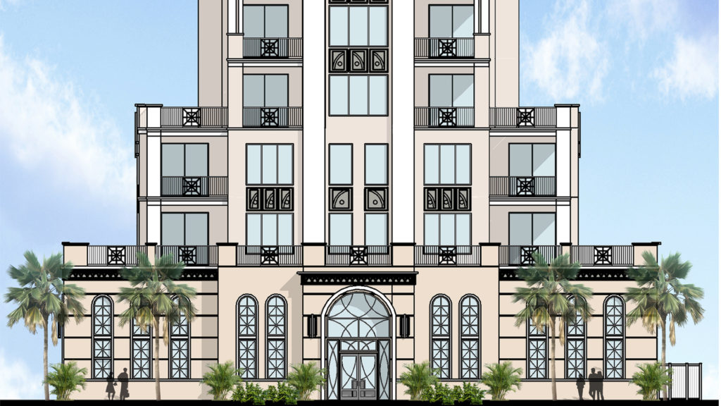 Rendering of The Perry, a luxury condo tower planned for downtown St. Pete.
