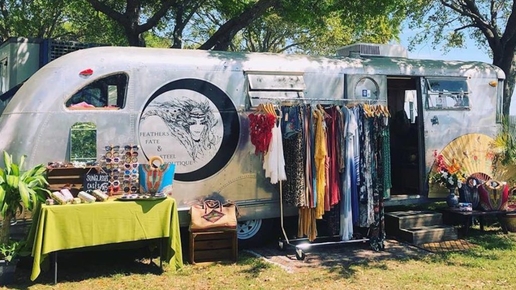 Airstream transformed into a clothing boutique