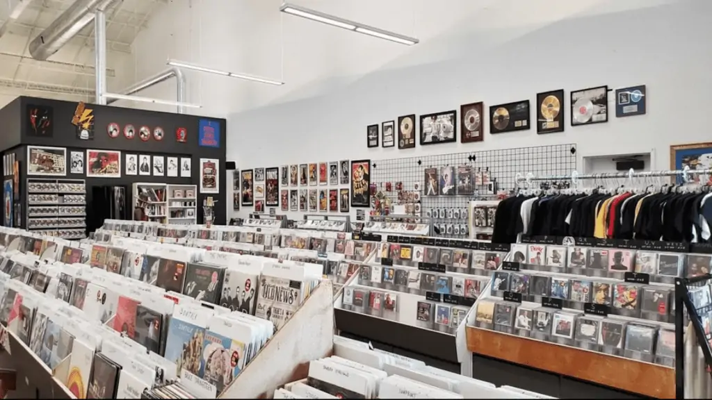 Photo of a record store