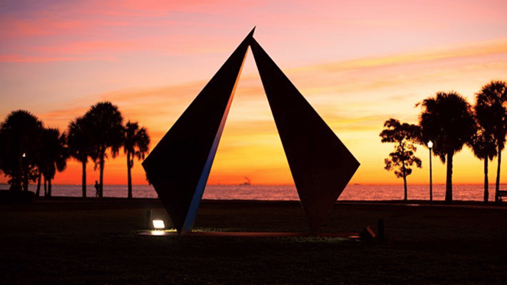 Photo of a sunrise on the waterfront of St. Pete, Florida
