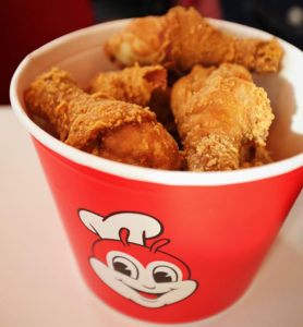 Bucket of fried chicken