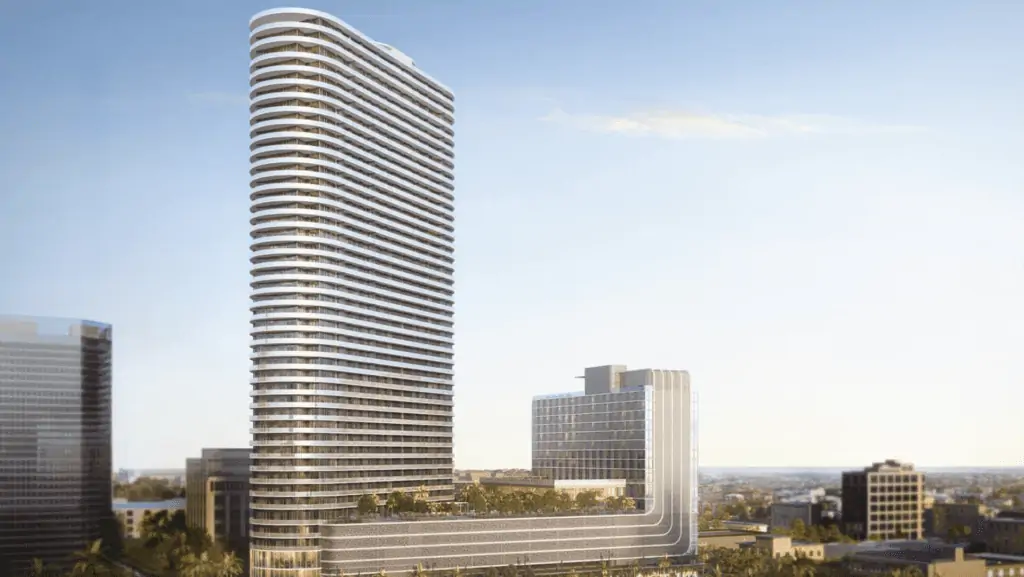 Rendering of a 46-story tower