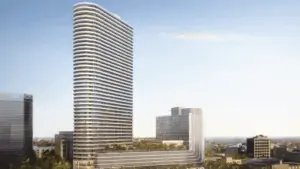 Rendering of a 46-story tower