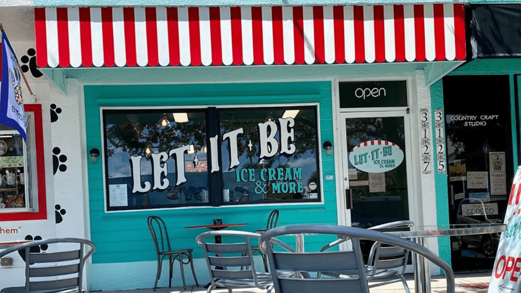 Image of Let It Be ice cream shop facade