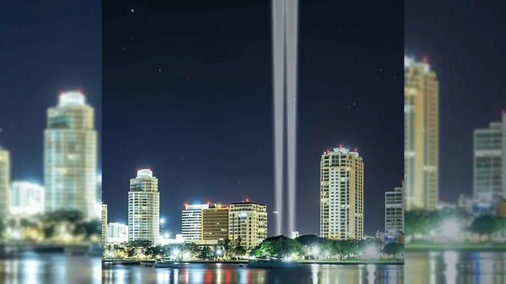 Rendering of tall skylights over a downtown skyline