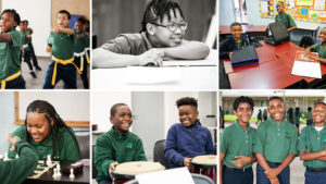 Images of Academy Prep happy students in school