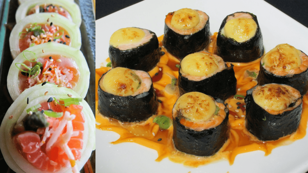 Photo of sushi rolls assorted on a plate