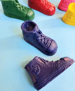 shoe-shaped crayons