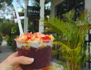 A custom blended acai bowl from Anani Bistro