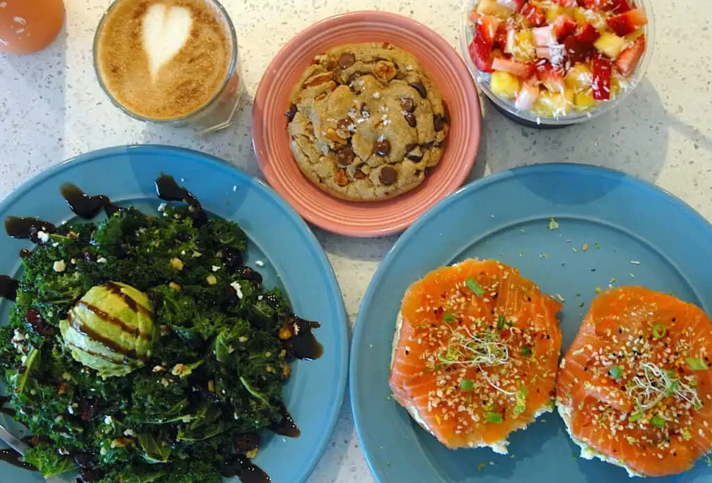 A coffee shop with delicious "eats," Anani Bistro serves upscale lattes, bagels, salads, and more.