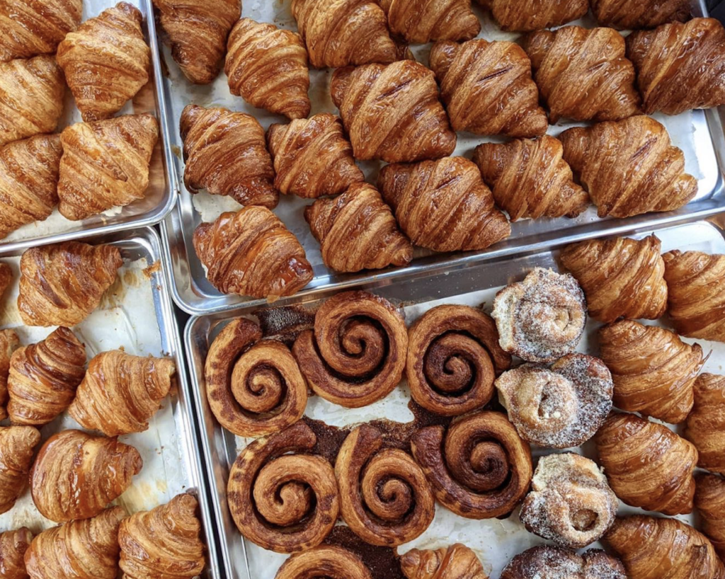 aerial photo of pastries