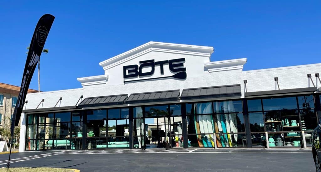 The exterior of a retail shop with BOTE above the door