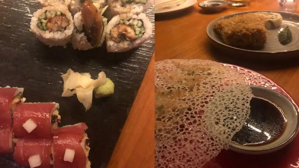 sushi and tonkatsu