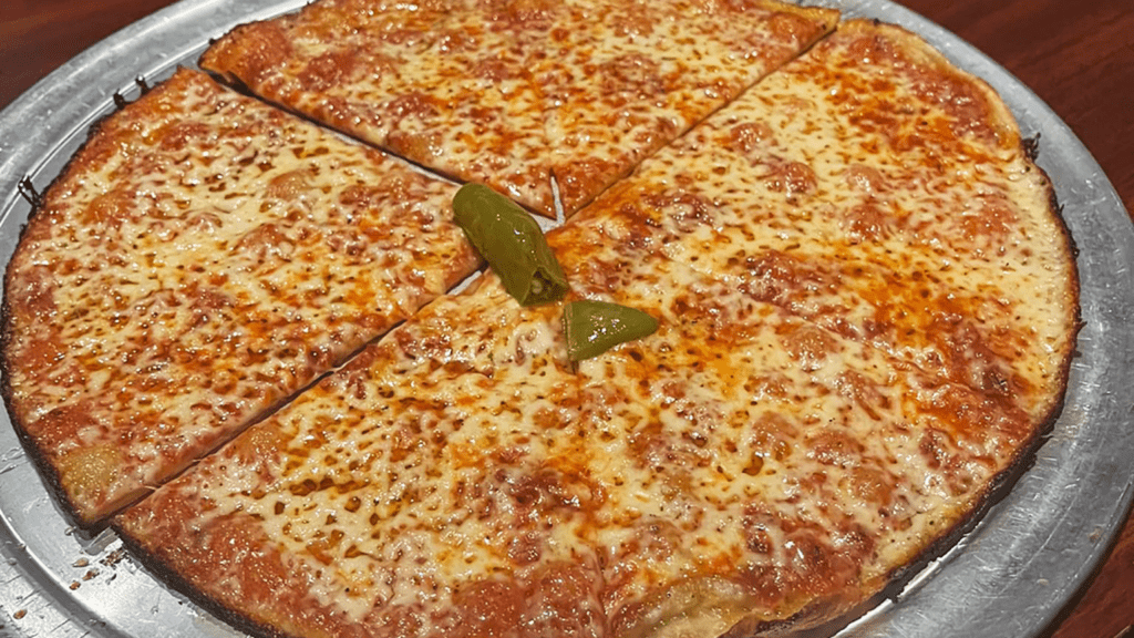 A pizza from Colony Grill