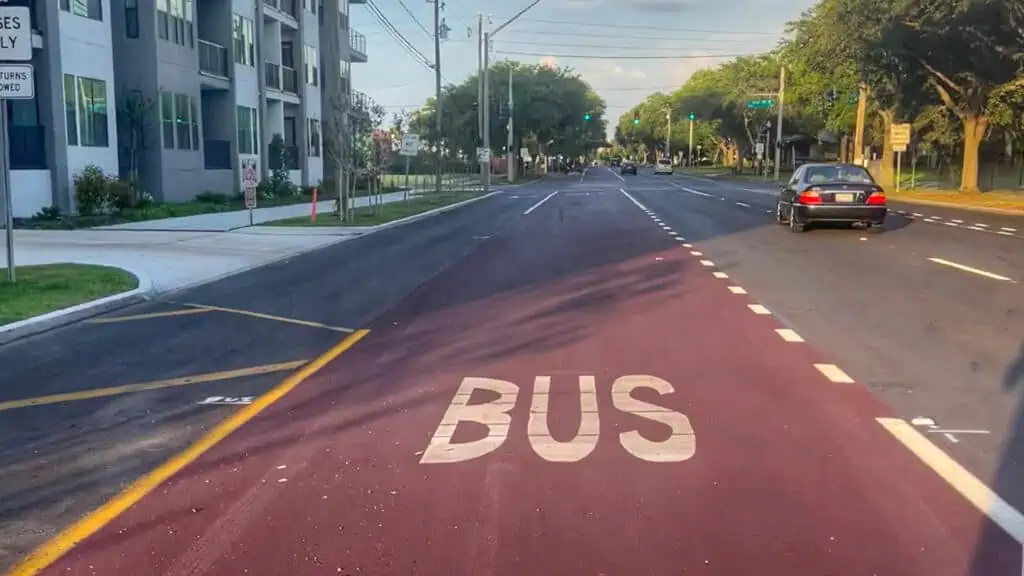 A Sunrunner bus lane