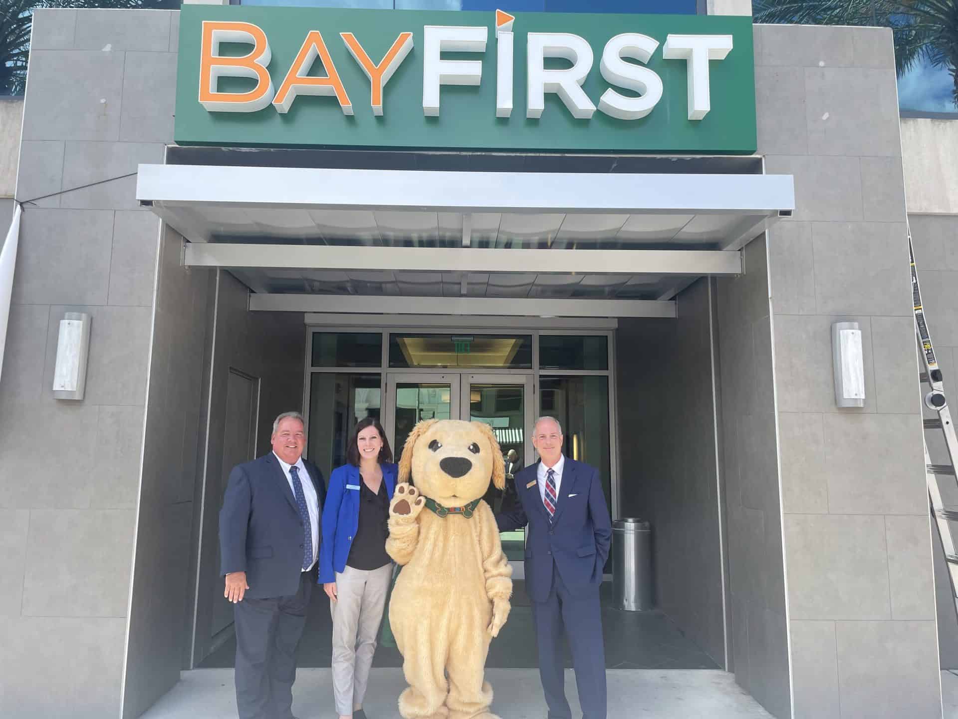 the BayFirst team at a ceremony
