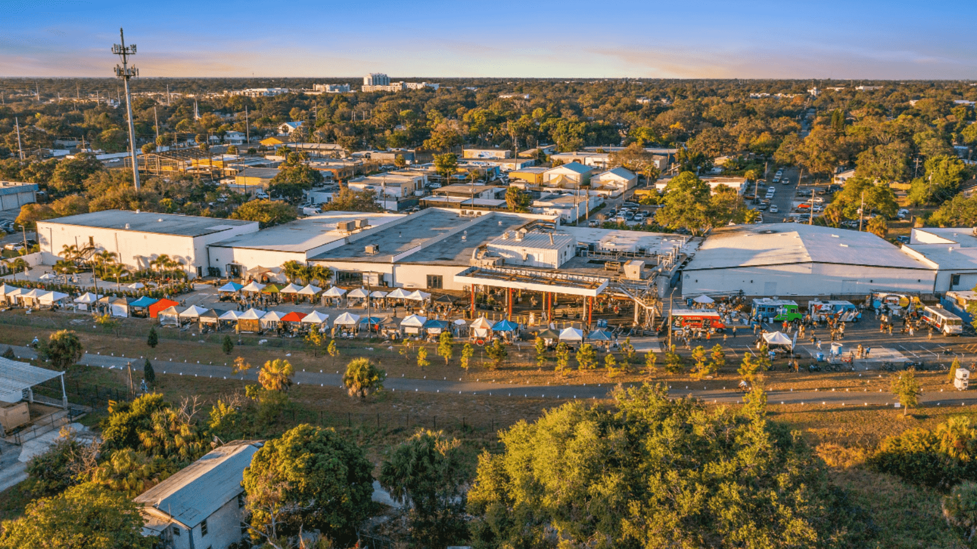 An aerial of the Spring Market