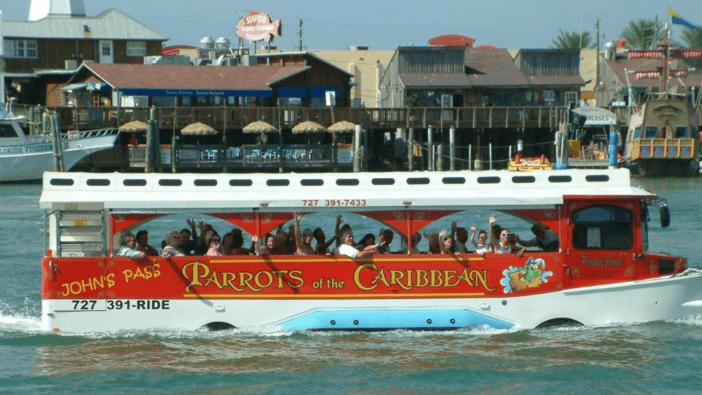 The Trolley Boat outside of John's Pass
