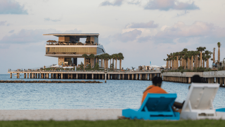 The St. Pete Pier at dusk