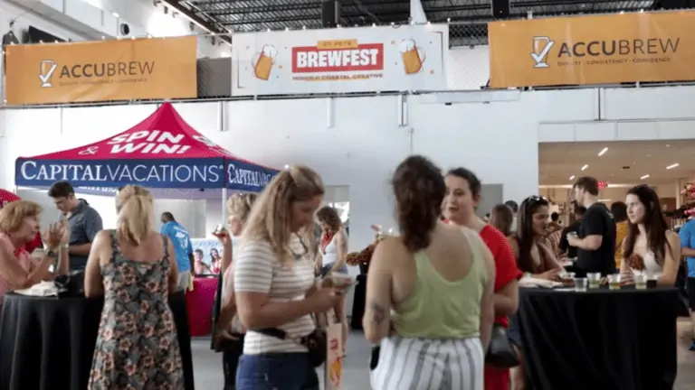 Festivalgoers at the 2021 St. Pete Brewfest