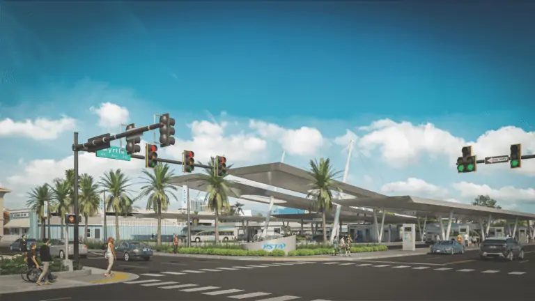 A rendering for the new Clearwater transit center