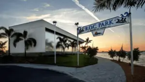 A sunset picture of ROC Park