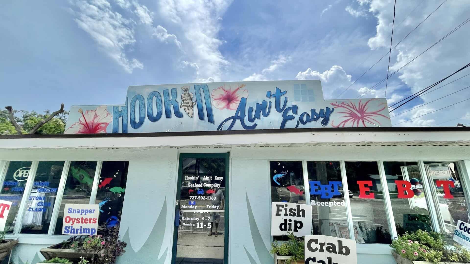 Hookin’ Ain’t Easy is an oasis for fresh catch, smoked wings, and great