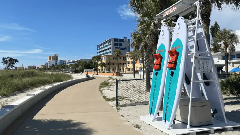 Paddleboards for rent on St. Pete Beach