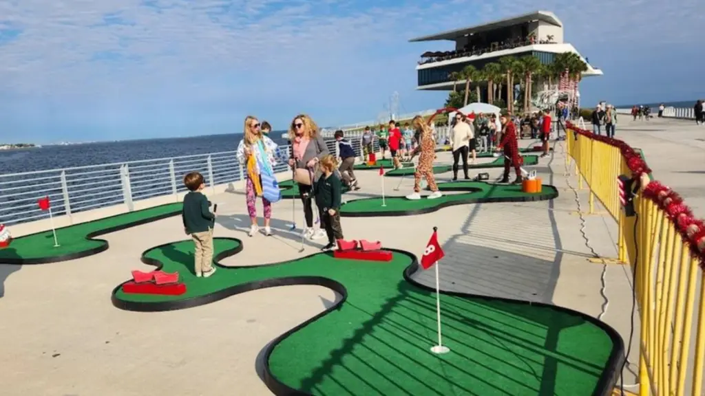 The St. Pete Pier turned into a putt putt course