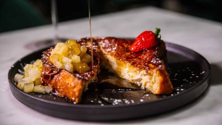 A plate of French toast