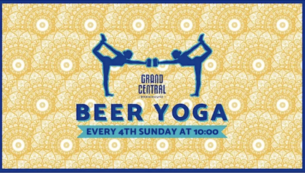 Beer Yoga with Crystal Kage at Grand Central Brewhouse