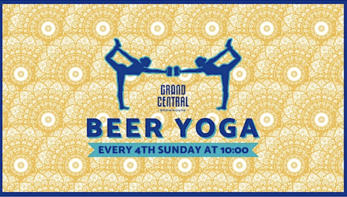Beer Yoga with Crystal Kage at Grand Central Brewhouse