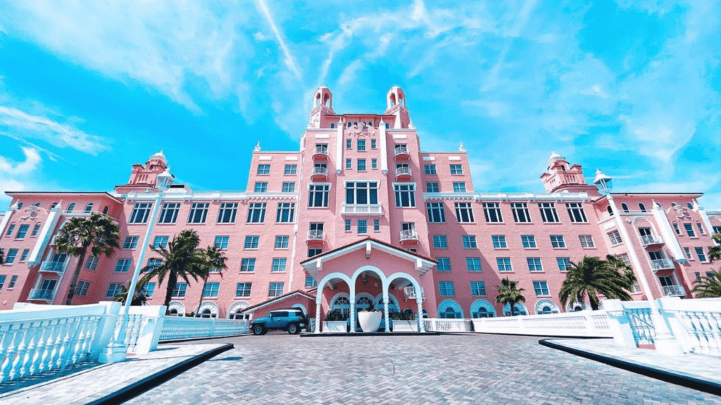 The exterior of The Don Cesar Hotel