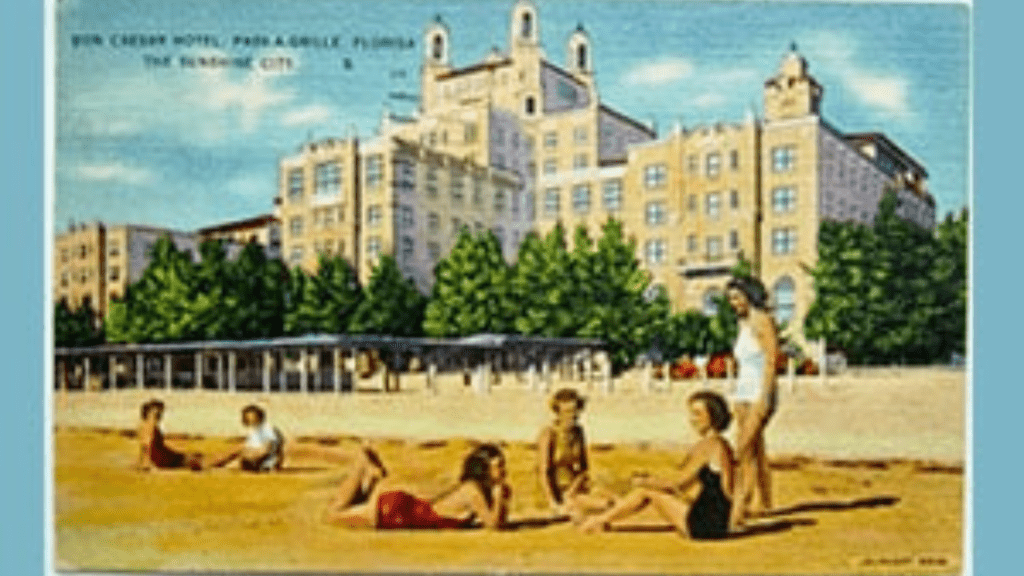 An old postcard advertising The Don Cesar