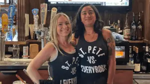 Bartenders behind the bar at The Galley