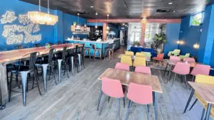 The interior of Sea Grapes Eatery