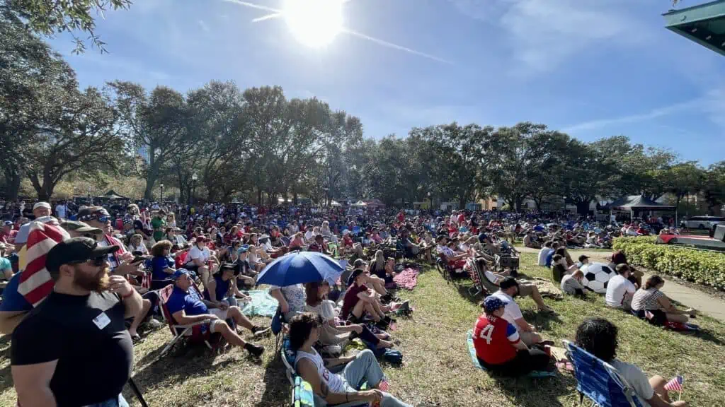 The World Cup watch party at Williams Park