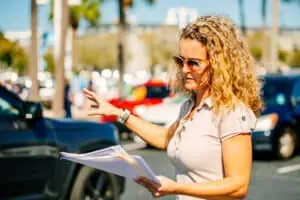 Monica Kile gives a history walking tour in the Gas Plant District