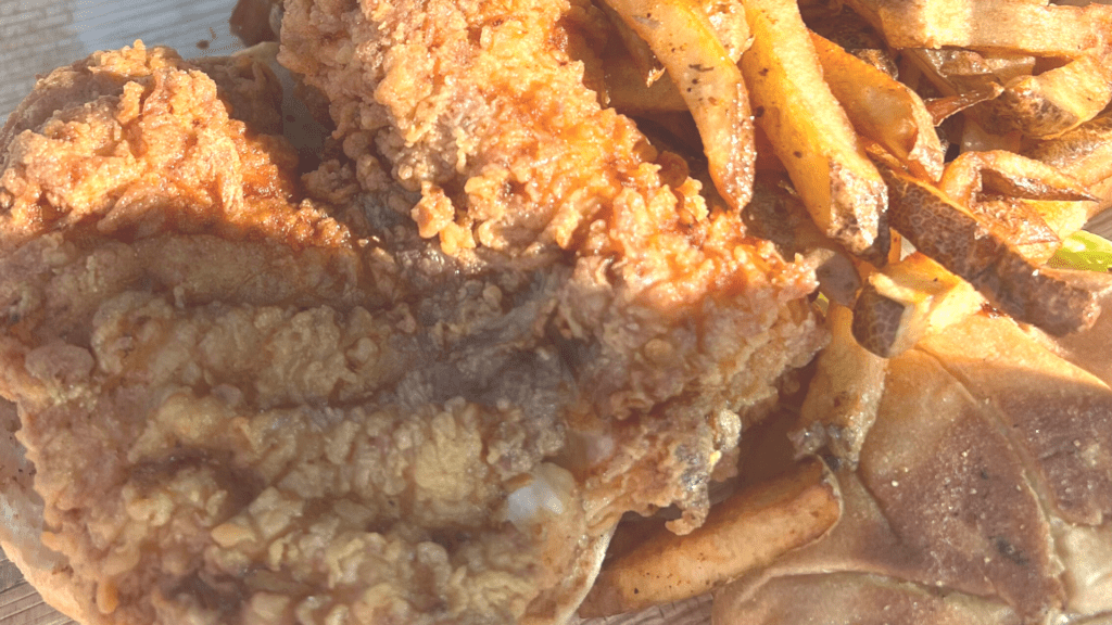 Fried grouper at Hookin' Ain't Easy