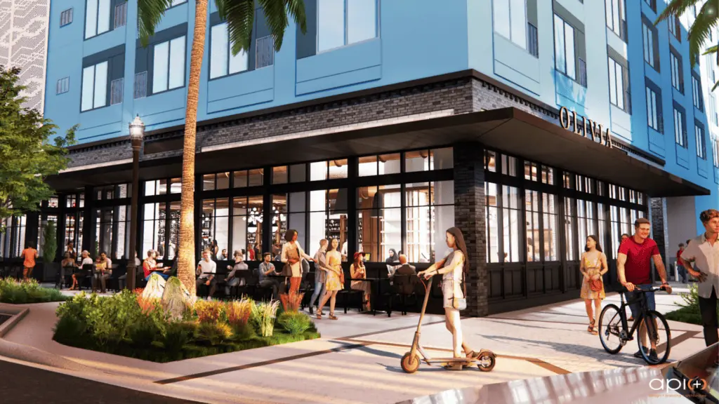 A rendering of a new restaurant in St. Pete