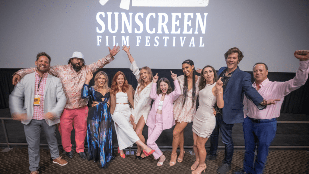 People on the red carpet at Sunscreen Film Festival
