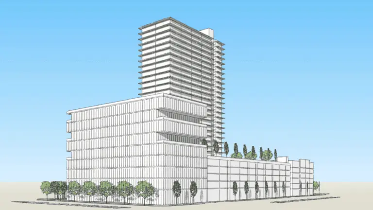 A rendering of a new building