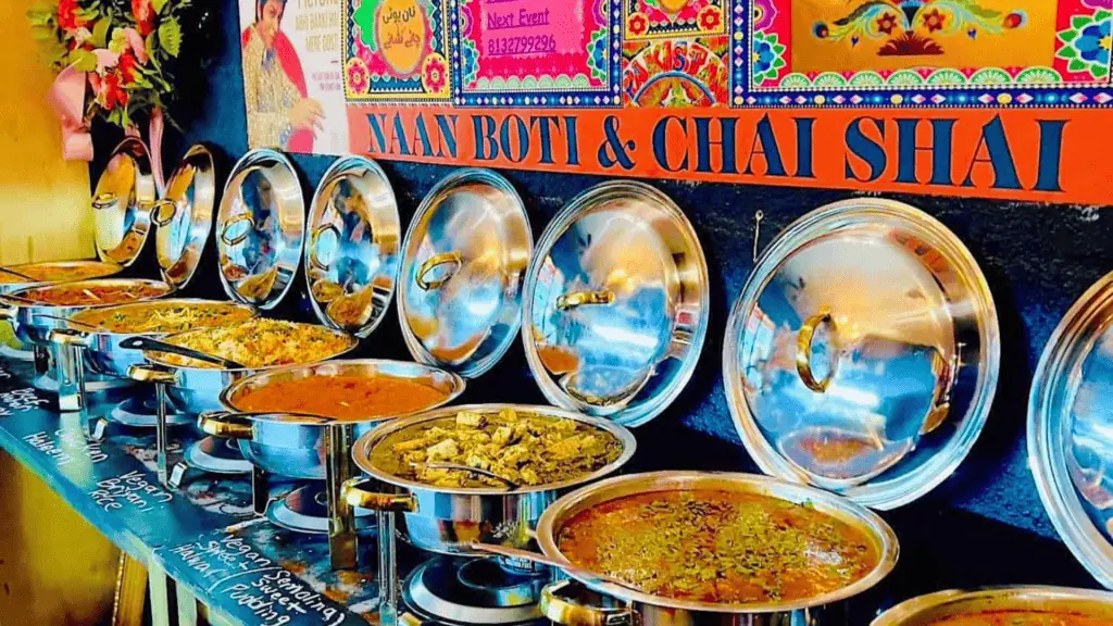 The buffet at Naan Boti Chai Shai