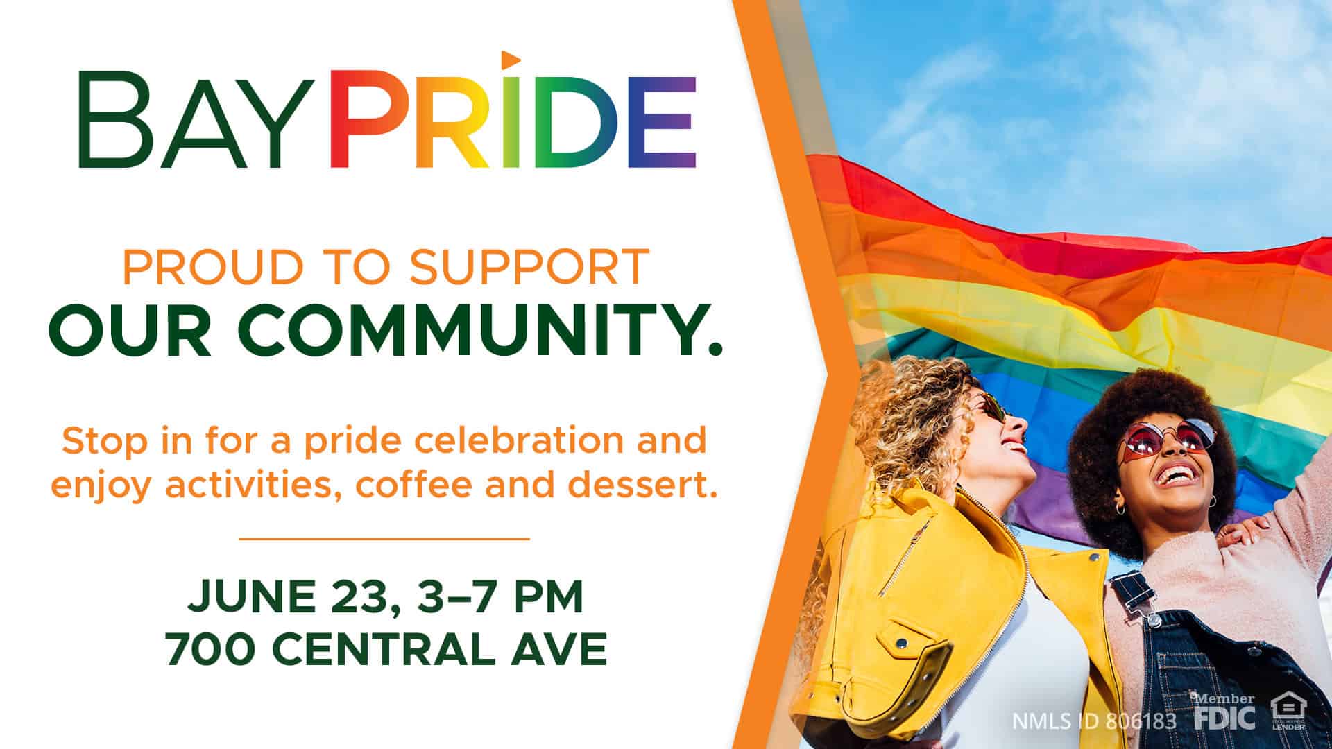 Pride Celebration with BayFirst on June 23, 3pm-7pm