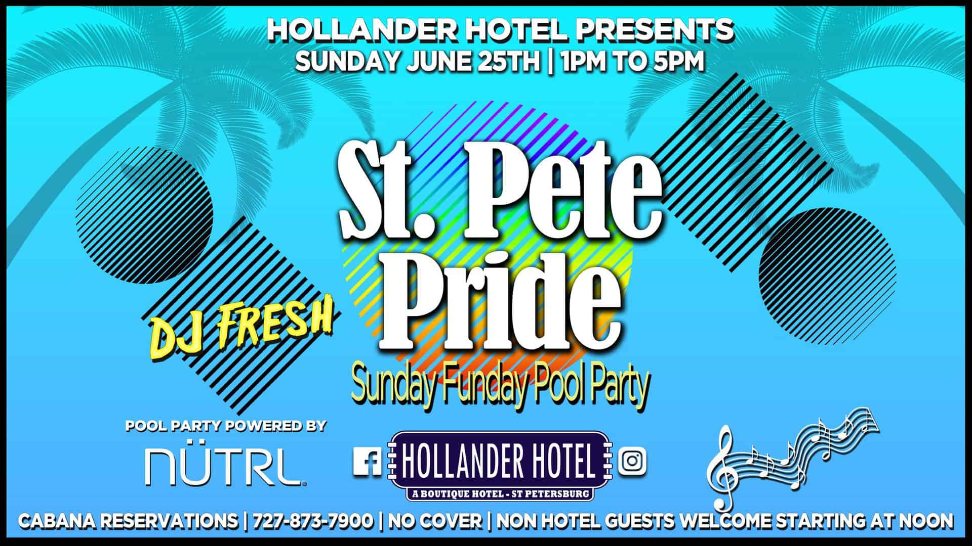 Hollander Hotel Pride pool party with DJ Fresh