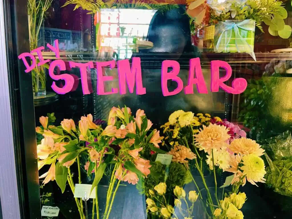 The DIY Stem Bar inside Bloom House