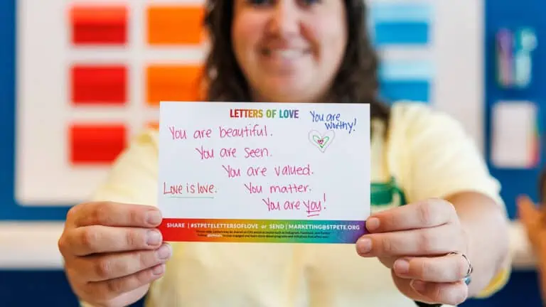 Someone who made a letter of support for Pride month