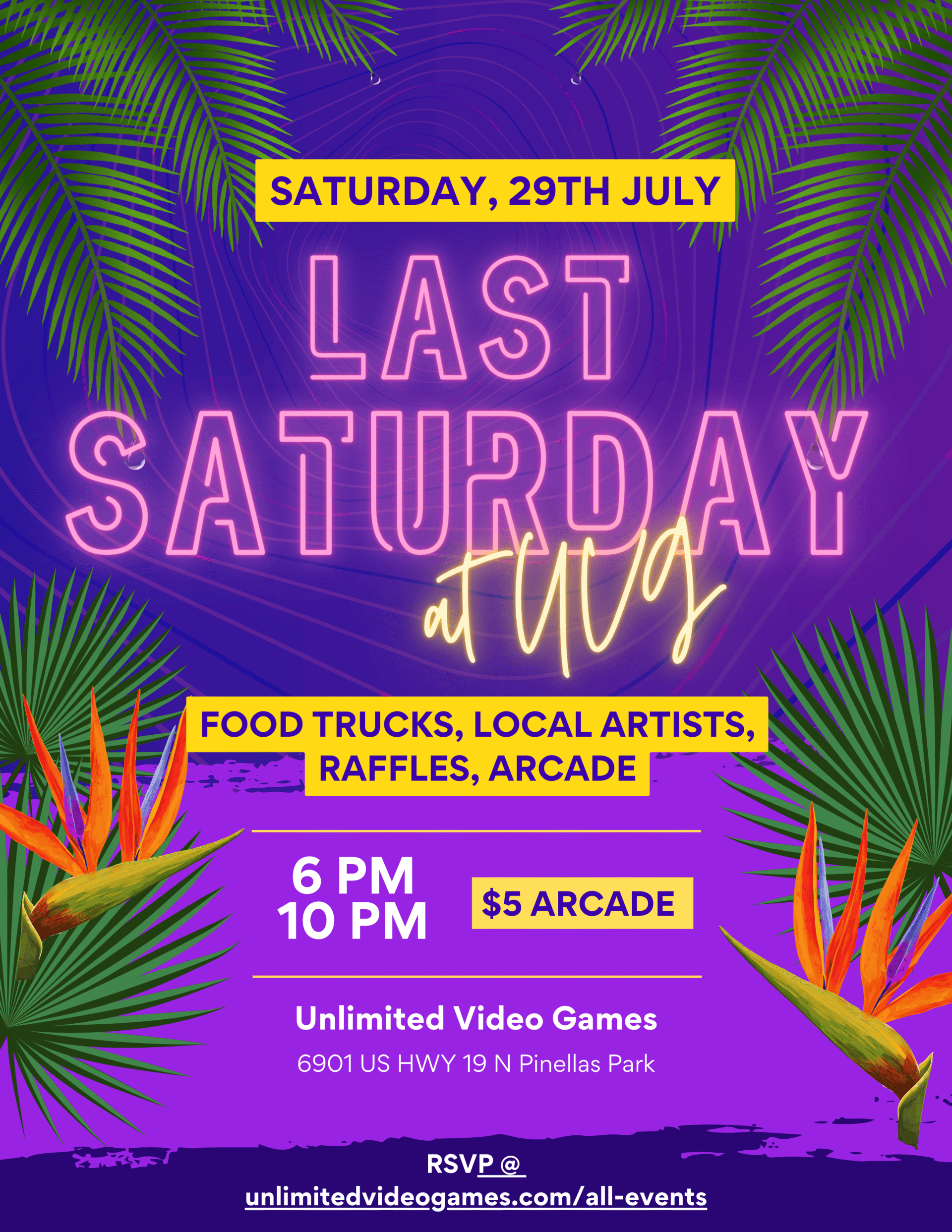July Food Truck and Market at Unlimited Video Games