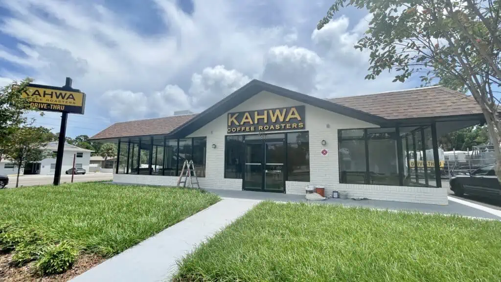 The exterior of Kahwa Coffee