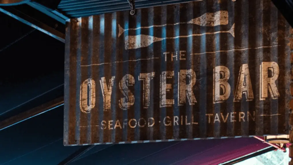 The Oyster Bar sign at its entrance